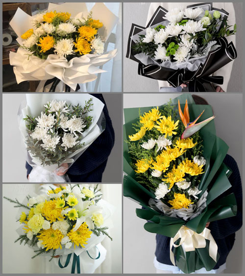 山东烟台蓬莱市蓬莱阁街道邹于社区白事花束代送